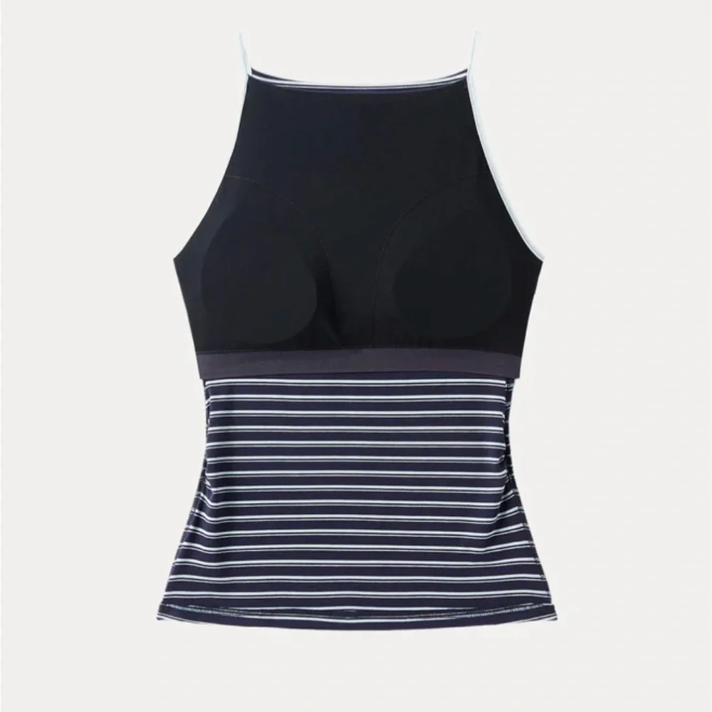 NWT OGL Striped Side Ruched Top - Picture 4 of 5